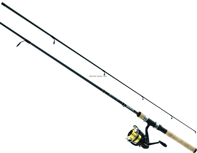 Daiwa DSK30-B / F702M Combo giratorio premontado D-Shock, sin línea, carrete 3000 1BB con varilla de fibra de vidrio de 2 piezas de 7'0